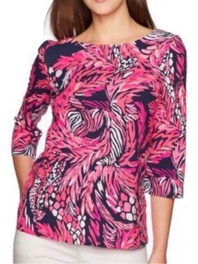 Lilly Pulitzer Waverly It’s A Jungle In Here 3/4 Sleeve Top